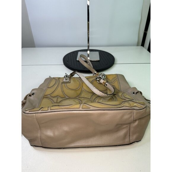 Vintage COACH Colette shoulder bag Patent Leather C Signature 16449 (yellow) - Picture 6 of 12